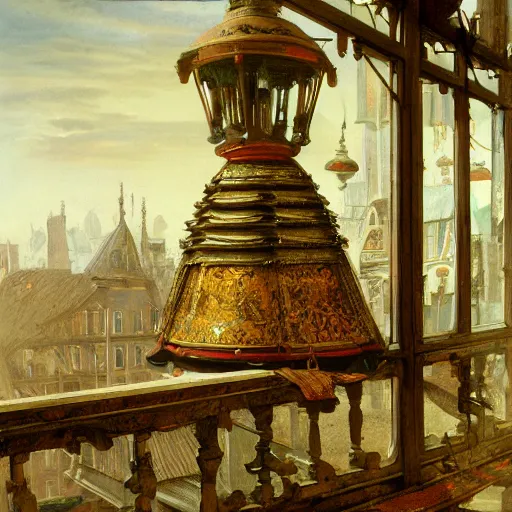 Prompt: detailed painting of a living capsule architecture, filigree ornaments, architectural digest, andreas achenbach