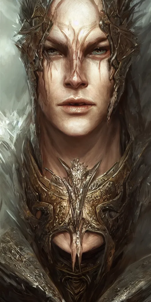 Image similar to fantasy character portrait, elden ring, dungeons and dragons, intricate, rpg, adventure hyper realistic, 8 k, highly detailed, lifelike, photorealistic, artstation, digital painting, artstation, illustration, smooth, sharp focus, art by collier, albert aublet, krenz cushart, artem demura, alphonse mucha