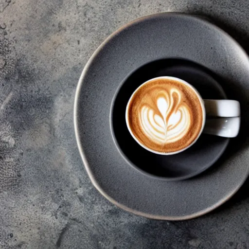 Image similar to latte art is a method of preparing coffee created by pouring microfoam into a shot of espresso and resulting in a pattern or design on the surface of the latte. it can also be created or embellished by simply drawing in the top layer of foam.