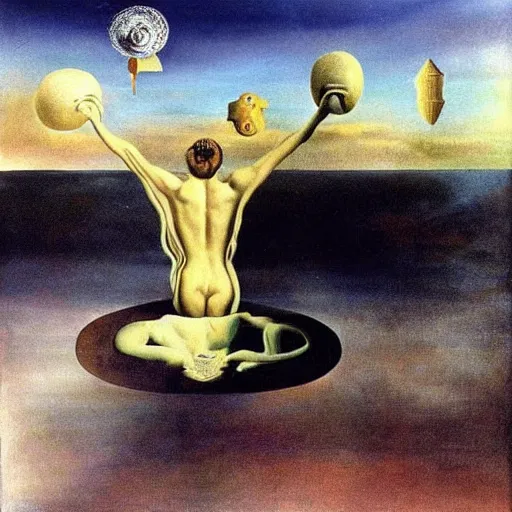 Image similar to a dream within a dream. salvador dali