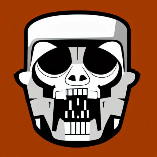 Image similar to face icon vector minimalist terminator salvation tomine, adrian