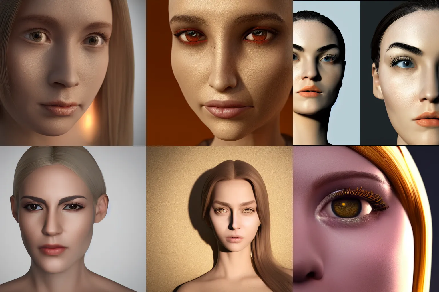 Prompt: human female with shining yellow eyes portrait, vray 4k