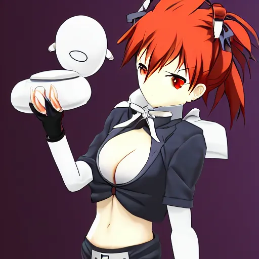 Prompt: battler ushiromiya from umineko holding small bombs