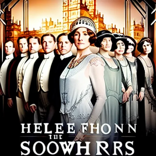 Image similar to Helene Fischer in downton Abbey, movie poster, 8k, HD