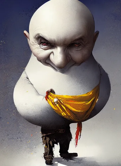 Prompt: portrait of the humpty dumpty by greg rutkowski