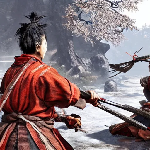 Image similar to the next sekiro game, concept art