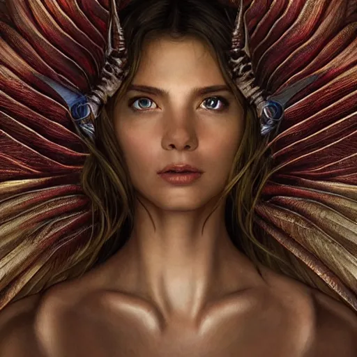 Image similar to Perfectly-centered portrait-photograph of a Winged Dragon, lifelike, super highly detailed, professional digital painting, artstation, concept art, smooth, sharp focus, extreme illustration, Unreal Engine 5, Photorealism, HD quality, 8k resolution, cinema 4d, 3D, beautiful, cinematic, art by artgerm and greg rutkowski and alphonse mucha and loish and WLOP