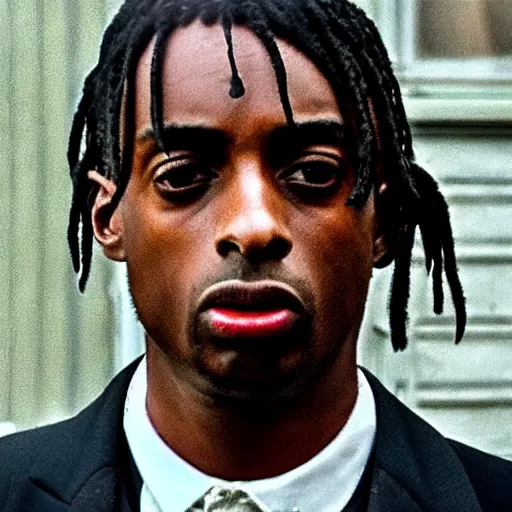 Image similar to playboi carti in peaky blinders 4 k the detailed super realistic