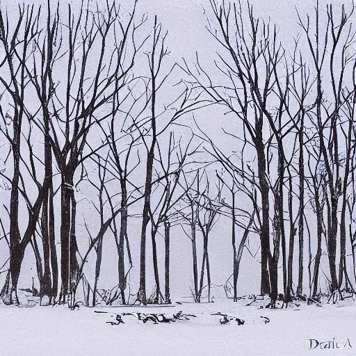 Image similar to mystic winter landscape by david aja