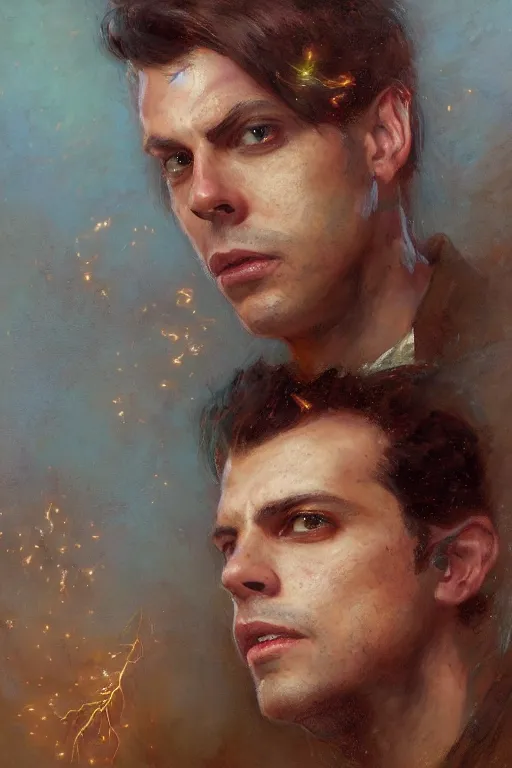 Image similar to a portrait of mike matei, by gaston bussiere, by mandy jurgens and bayard wu and greg rutkowski, cinematic lightning
