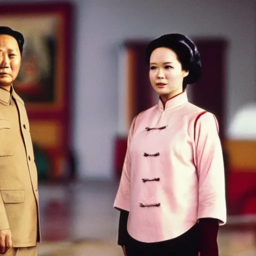 Image similar to film still of mao zedong and regina george in the new mean girls movie, 4 k