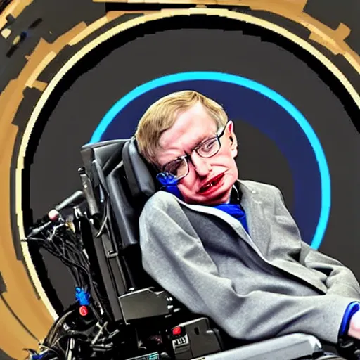 Prompt: stephen hawking in vault 7 6