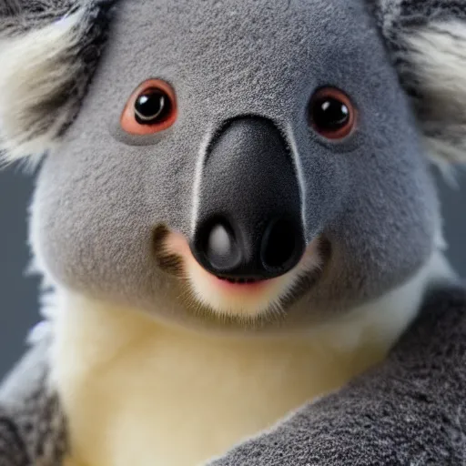 Prompt: cute koala as a muppet, intricate detail, beautiful aesthetic, photorealistic, award winning professional cinematic composition, dramatic lighting, 8 k