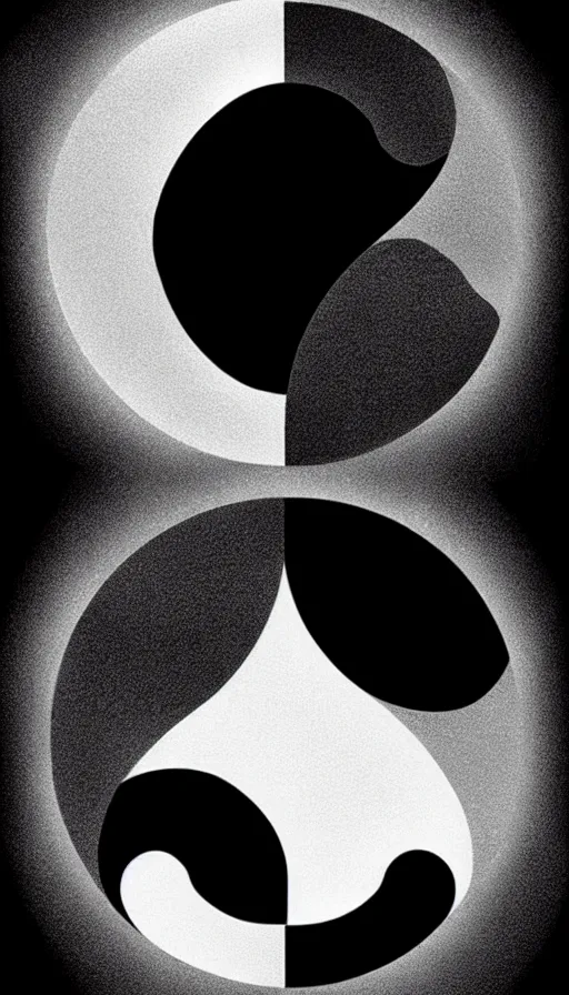 Prompt: Abstract representation of ying Yang concept, by Zack Snyder