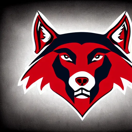 Prompt: nfl logo for the washington redwolves
