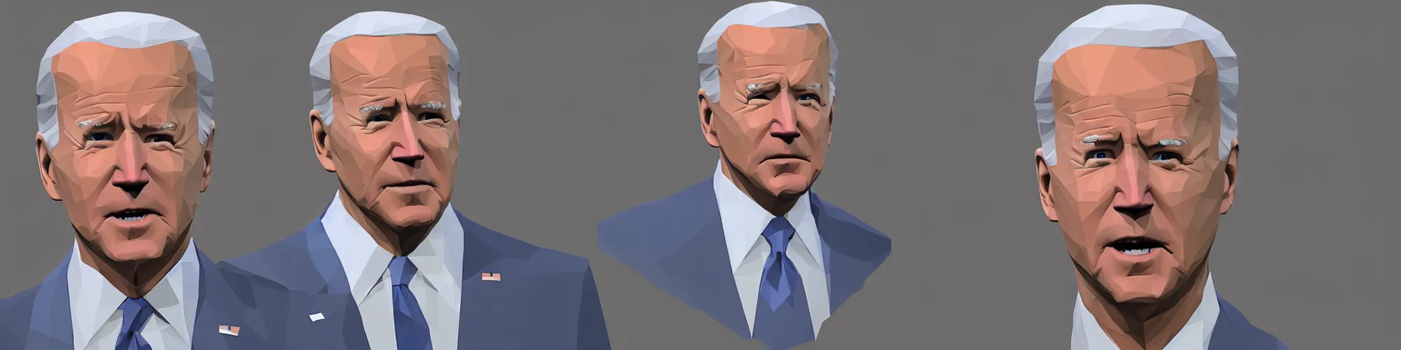 Image similar to joe biden, low poly, render,