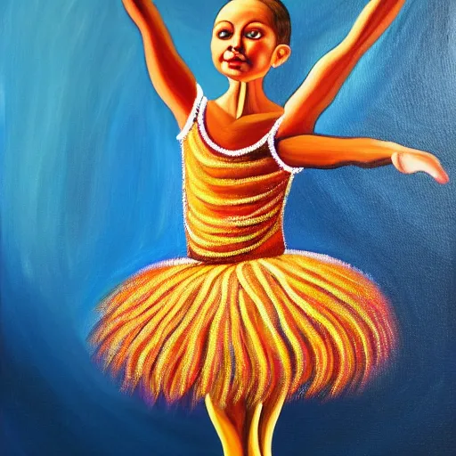 Prompt: painting of a peanut, intricate, high detail, dancing ballet, studio, mirrors, lighting