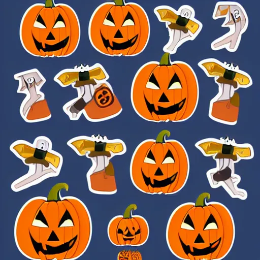 Image similar to a vector sticker halloween character