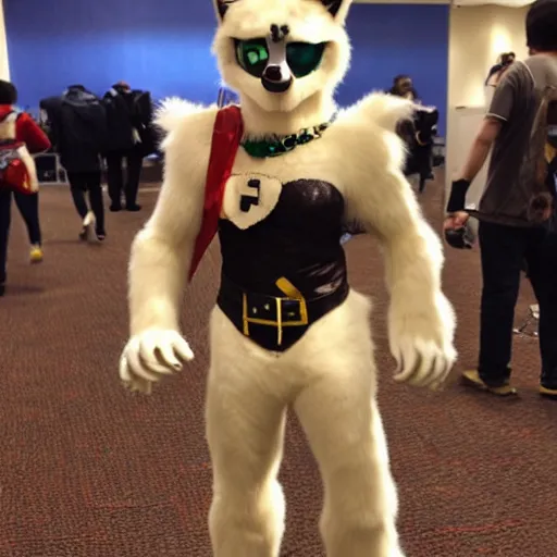Prompt: a cosplayer in furcon