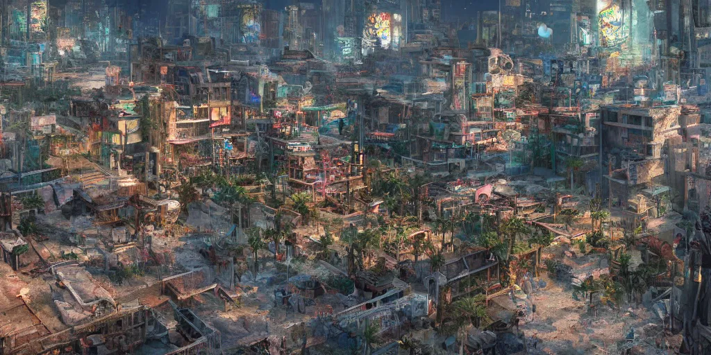 Prompt: a mayan city in the future with sunshaft, bloom, depth of field, rendered in unreal engine, with slow flash sync, kodak film, realistic, craig mullins style, realistic style, neon lighs, chrome, cyberpunk, digital art