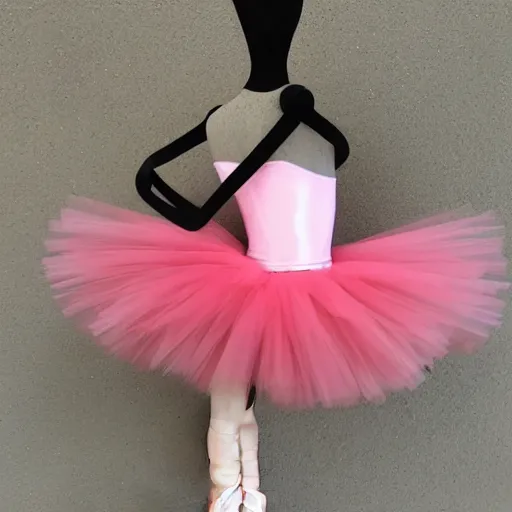 Image similar to louis vuitton ballerina, symmetrical face, tutu, pointe shoes