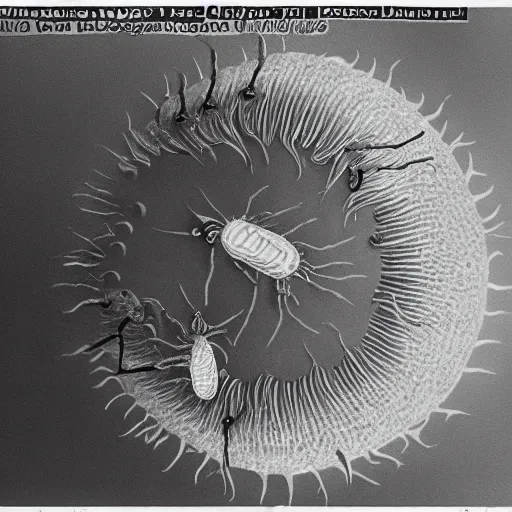 Prompt: giant corona virus fighting a fly in a vicious battle, style of rutkovsky