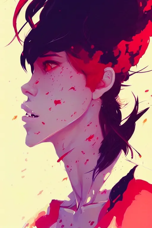 Image similar to an ultradetailed beautiful painting of a stylish woman fighter, by conrad roset, greg rutkowski and makoto shinkai, featured on artstation