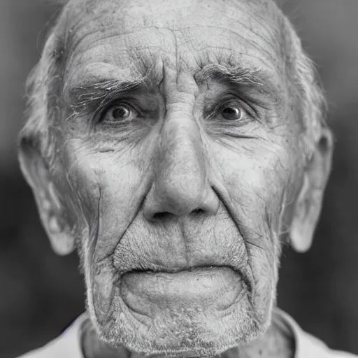 Image similar to old man with red eyes