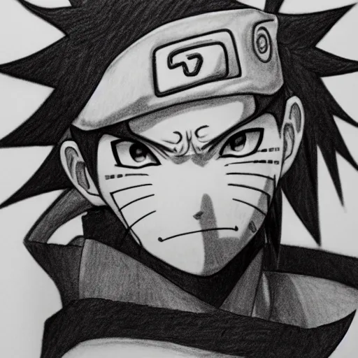 Naruto my type of drawing Pencil ( not the best artist ) - Artwork