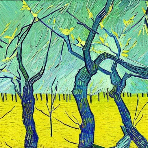 Prompt: trees in a style of van gogh