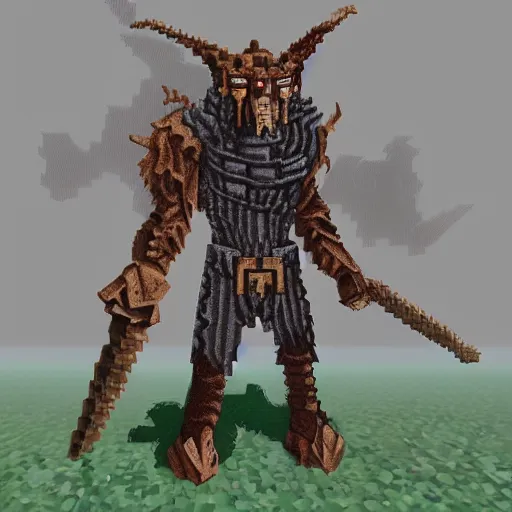 Image similar to minecraft warden in the style of a fantasy beast, ultra detail, painting, scary