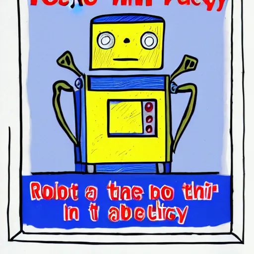 Image similar to robot policy drawn by a 5 year old