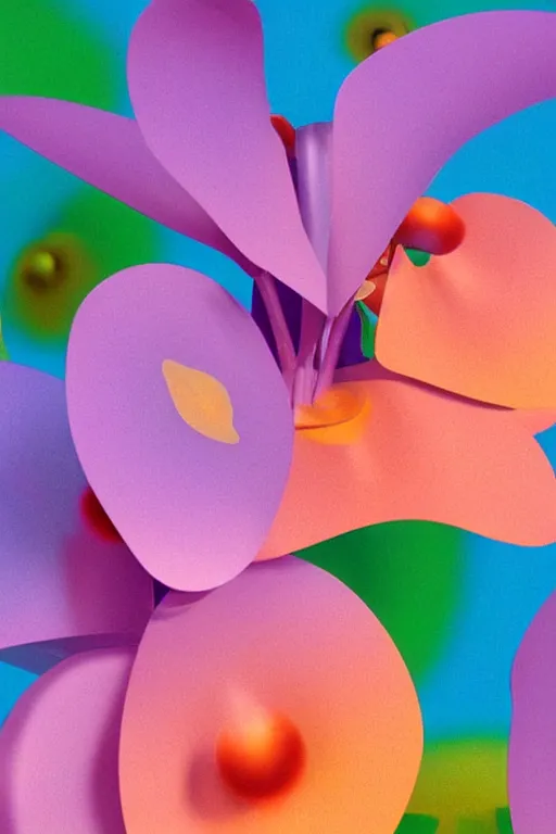 Image similar to a colorful, metallic orchid, ( ( ( ( jonathan zawada ) ) ) ) a computer rendering by agnes lawrence pelton, featured on polycount, computer art, rendered in cinema 4 d, octane render, rendered in maya