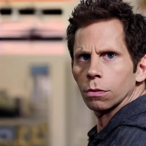 Image similar to dennis reynolds staring menacing into the camera