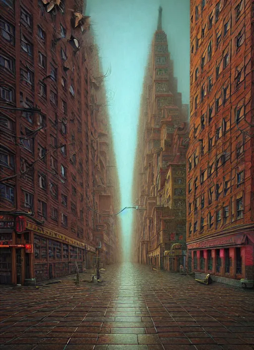 Prompt: hyper detailed 3d render like a Oil painting - the lonely city, by Jacek Yerka, Mariusz Lewandowski, Houdini algorithmic generative render, Abstract brush strokes, Masterpiece, Edward Hopper and James Gilleard, Zdzislaw Beksinski, Mark Ryden, Wolfgang Lettl, hints of Yayoi Kasuma, octane render, 8k