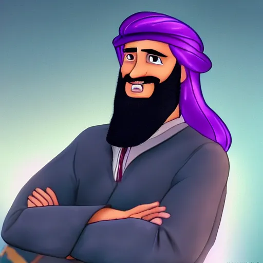 Prompt: bin Ladin watching my little pony