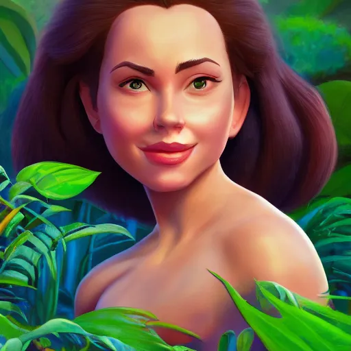 Prompt: a portrait of a hero in a disney jungle movie, oil painting, pale colors, high detail, 8 k, wide angle, trending on artstation,