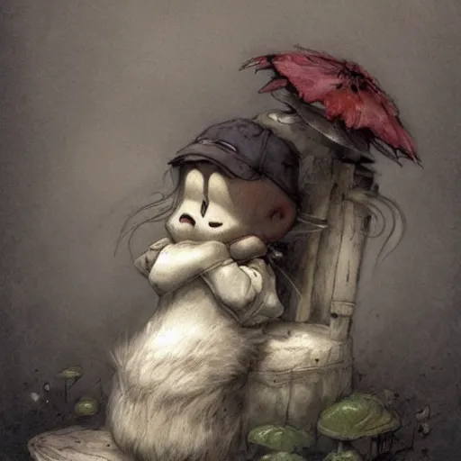 Image similar to ( ( ( ( ( shy guy ) ) ) ) ) by jean - baptiste monge!!!!!!!!!!!!!!!!!!!!!!!!!!!