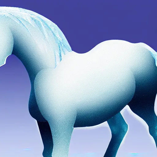 Image similar to ice in a horse shape