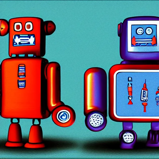 Prompt: robots by arne, niklas jansson, androidarts n - 9