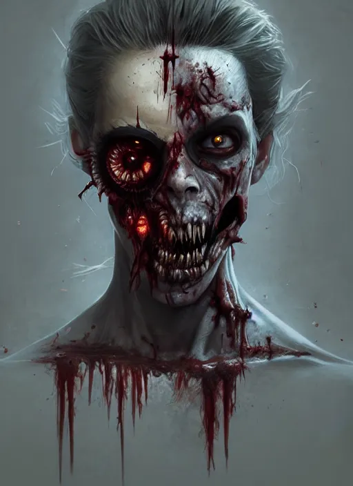 Prompt: symmetry!! portrait of zombie warrior, horror, highly detailed, unreal engine 5, artstation, concept art, smooth, sharp focus, art by greg rutkowski