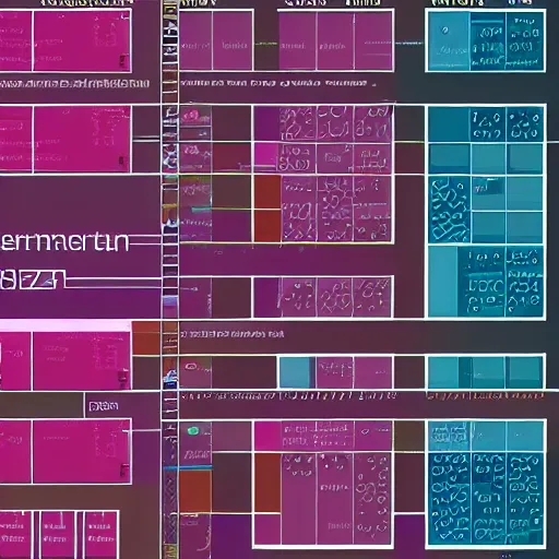 Image similar to software code visualized