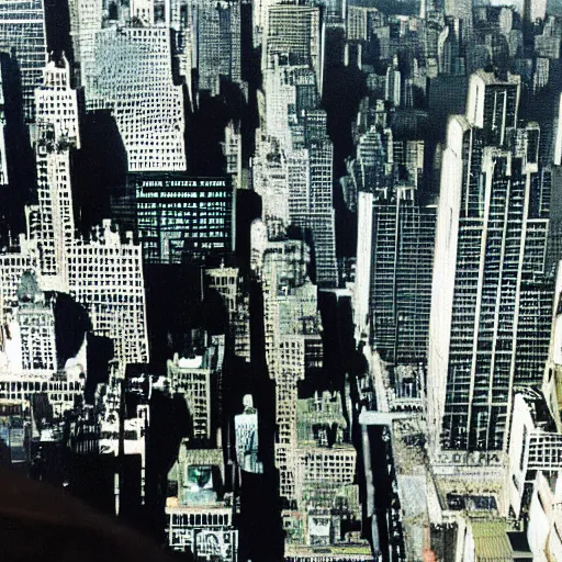 Image similar to jungle forest on the top of the empire state building, in american psycho ( 1 9 9 9 )