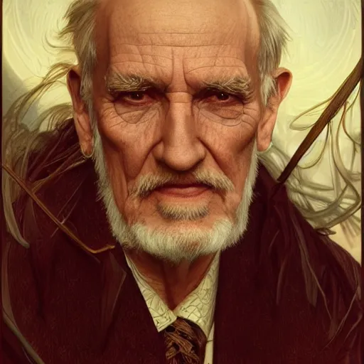 Image similar to ultra realistic illustration, bella thorne as old man, intricate, elegant, highly detailed, digital painting, artstation, concept art, smooth, sharp focus, illustration, art by artgerm and greg rutkowski and alphonse mucha