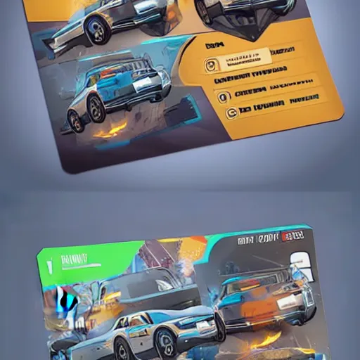 Image similar to car engine, car parts concept, card, comic page, realistic fortnite, ui card