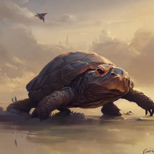 Image similar to snapping tortle by greg rutkowski