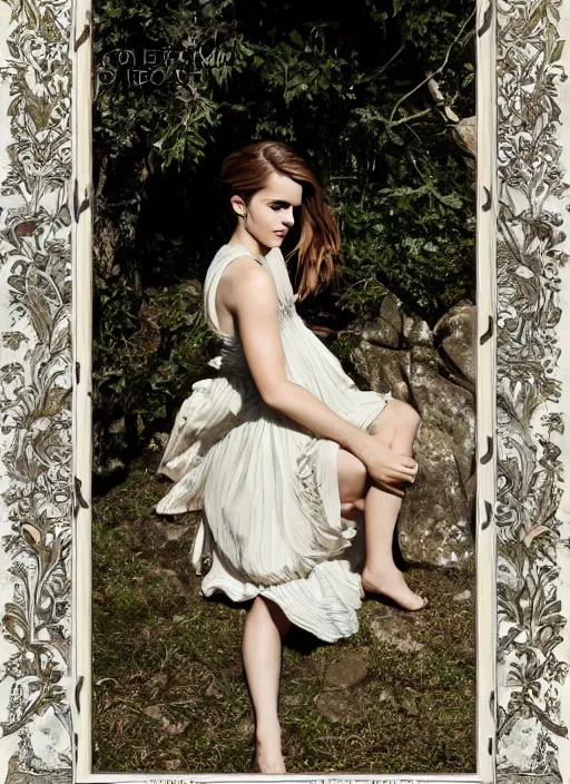 Prompt: Emma Watson for Victorian Secret, hot summertime, full length shot, XF IQ4, 150MP, 50mm, f/1.4, ISO 200, 1/160s, natural light, Adobe Photoshop, Adobe Lightroom, DxO Photolab, Corel PaintShop Pro, rule of thirds, symmetrical balance, depth layering, polarizing filter, Sense of Depth, AI enhanced