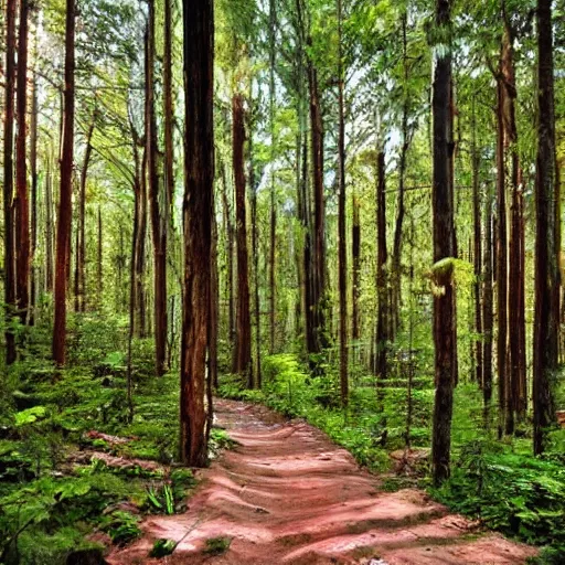 Image similar to https://i.pinimg.com/564x/63/56/a6/6356a6f23a7b322eaa6cca4e79903e43.jpg, forest in 3d