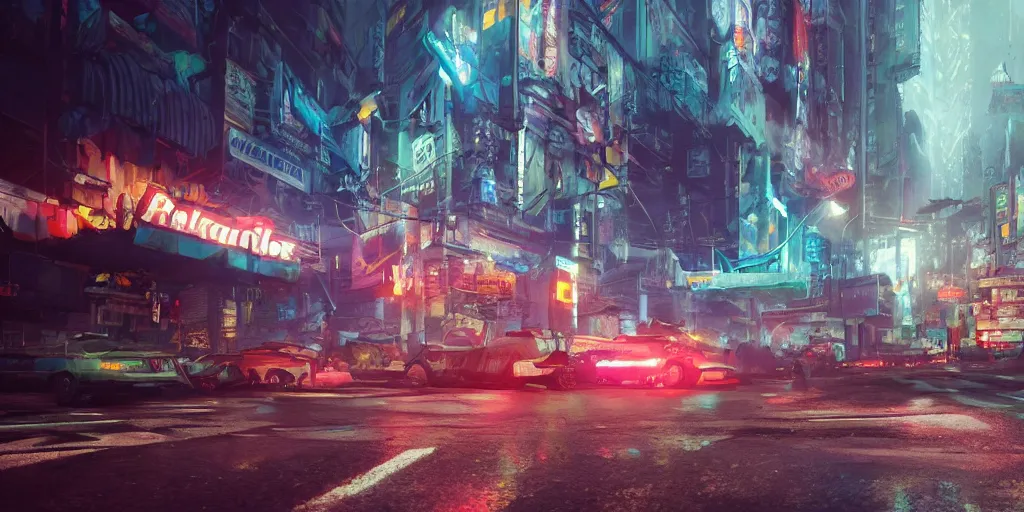 Prompt: a 3 d rendered in unreal engine guatemalan cyberpunk city with flying cars with neon ads and signs with evocative dramatic mood with blade runner vibe with motion blur with depth of field with bloom with lightshaft with volumetric lights, fog, by jeremy mann, oscar winning graphics, photo realistic, bloom, imax, dynamic lighting, artstation,