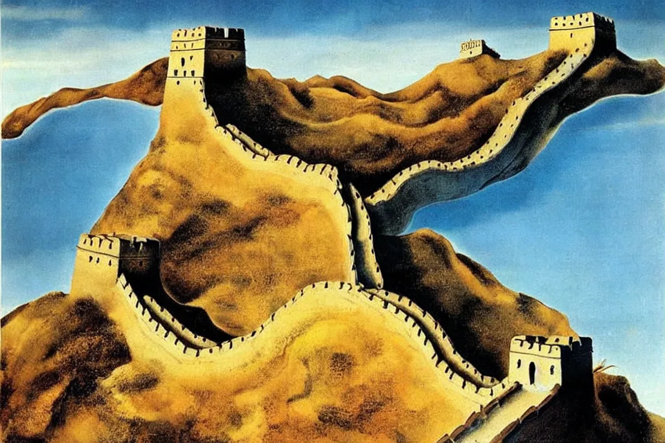 Prompt: the Great Wall,Salvador Dali.